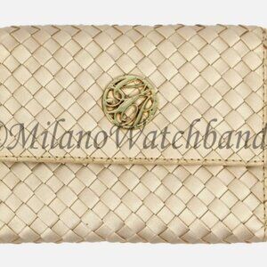 Glam Rock Beige Hand Braided High Quality Techno Silk Ladies Wallet LW001-36 SM